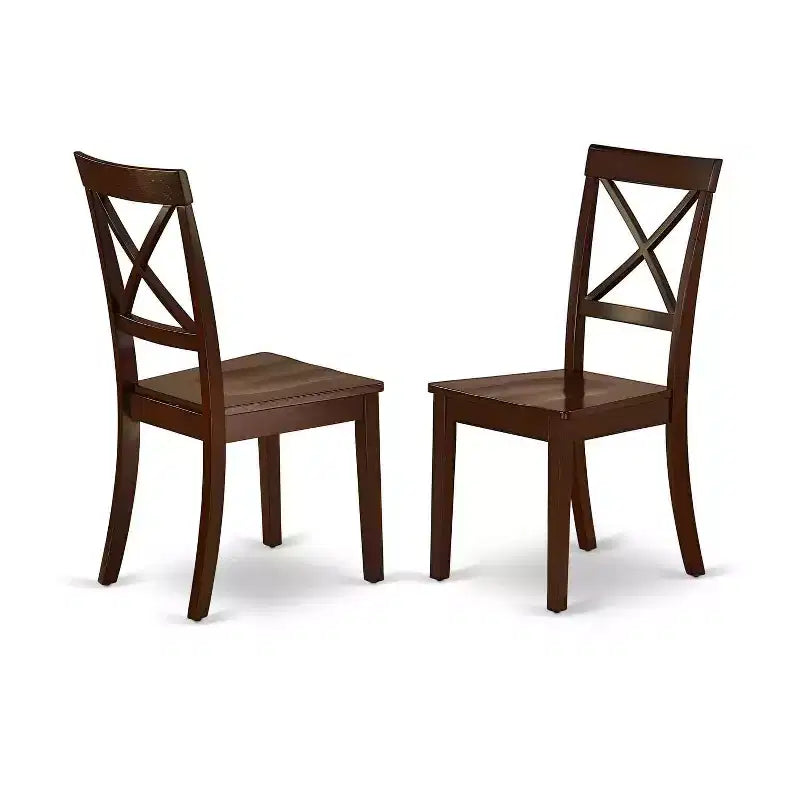 Set da pranzo vittoriano per 4 persone - Tavolo rotondo da 42 pollici e 4 sedie - Mobili per sala da pranzo con finitura in mogano