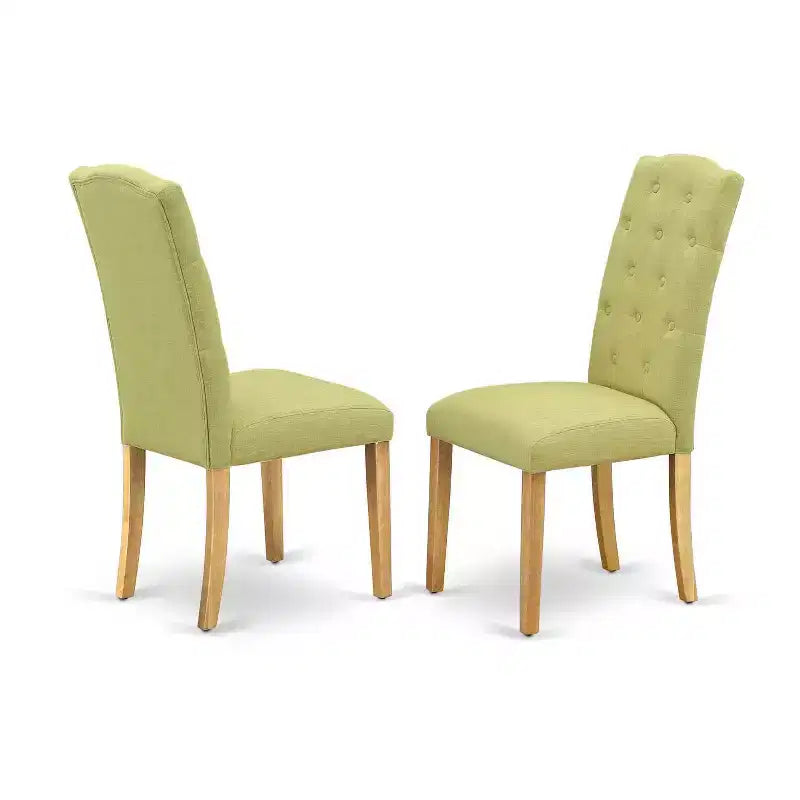HomeStock Set da Pranzo Rettangolare da 5 Pezzi con Piano in Legno Massello Finitura Rovere Naturale - 4 Posti