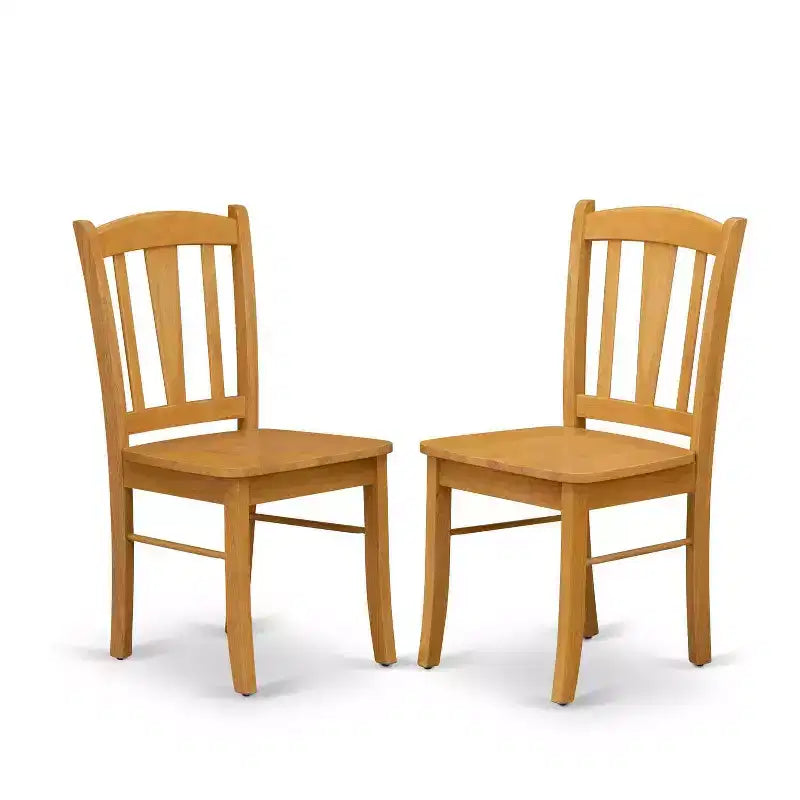 HomeStock Set da Pranzo 5 Pezzi con Piano in Legno Massello Finitura Rovere Naturale - Posti a Sedere per 4