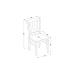 HomeStock Set da Pranzo 5 Pezzi con Piano in Legno Massello Finitura Rovere Naturale - Posti a Sedere per 4