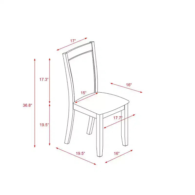 HomeStock Tavolo da pranzo a 5 pezzi con piano in legno massello nero sabbiato e 4 sedie