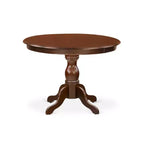 HomeStock Set da pranzo 5 pezzi in legno massello con finitura mogano e 4 sedie con schienale a doghe