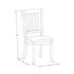 HomeStock Set da pranzo 5 pezzi in legno massello con finitura mogano e 4 sedie con schienale a doghe