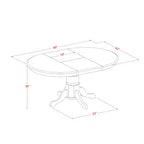 Set da Pranzo 5 Pezzi - Tavolo Ovale con Allunga a Farfalla e 4 Sedie da Cucina - Finitura Marrone Sella