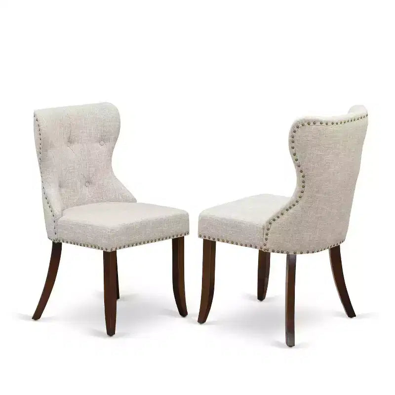 Set da tavolo da pranzo a 3 pezzi HomeStock in legno massello con finitura mogano