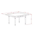 Set da tavolo da pranzo a 3 pezzi HomeStock in legno massello con finitura mogano