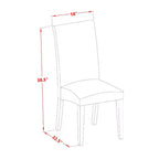 Tavolo da pranzo HomeStock 5 pezzi, piano in legno massello finitura mogano con 4 sedie