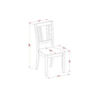 Set Tavolo da Pranzo a 3 Pezzi con Piano in Legno Massello Finitura Mogano HomeStock
