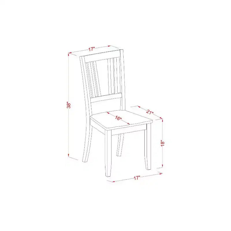 Set Tavolo da Pranzo a 3 Pezzi con Piano in Legno Massello Finitura Mogano HomeStock