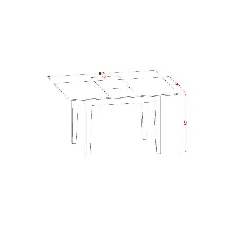 Set da pranzo - Tavolo da cucina piccolo con 4 sedie - Set da pranzo stile cottage