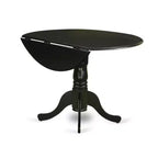 Set da tavolo rotondo da pranzo con 2 sedie - Set tavolo da cucina, nero e blu navy