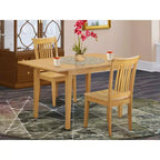 Set da pranzo 3 pezzi tavolo e sedie - Tavolo da cucina con sedie - Set da pranzo piccolo - Elegante finitura rovere