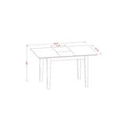 Set da pranzo 3 pezzi tavolo e sedie - Tavolo da cucina con sedie - Set da pranzo piccolo - Elegante finitura rovere