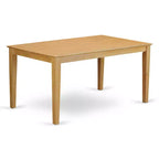HomeStock Set Sala da Pranzo 5 Pezzi Tavolo Rettangolare con Finitura Rovere Naturale e Piano in Legno Massello, 2 Panche, 2 Sedie