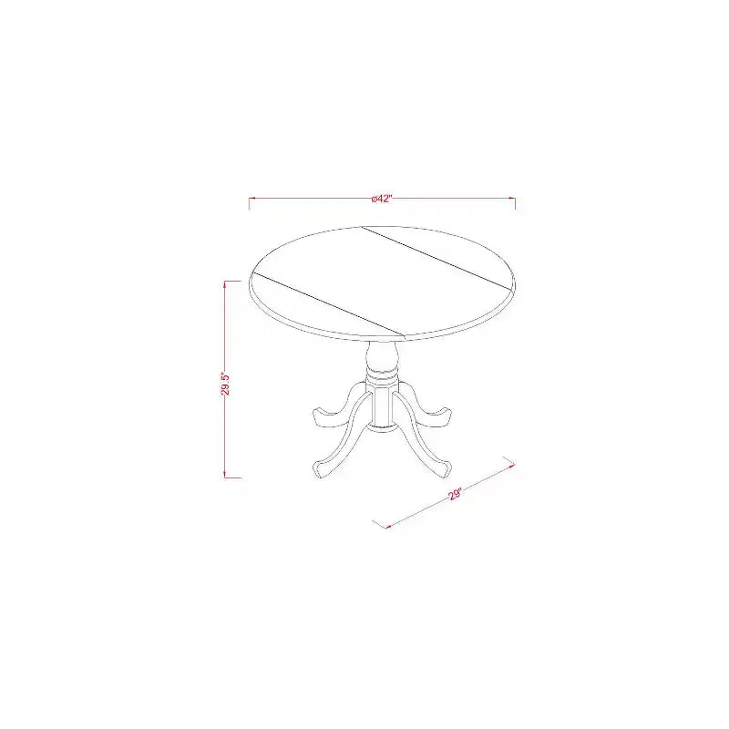 HomeStock Tavolo da pranzo in legno massello con piano bianco lino e 4 sedie, 5 pezzi