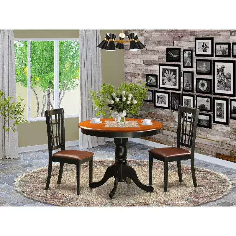 Set Tavolo da Pranzo con Sedie - Mobili Sala da Pranzo in Legno per 4