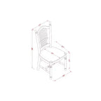 HomeStock Set da pranzo 5 pezzi con piano in legno massello color latticello e ciliegio - Posti a sedere per 4 persone