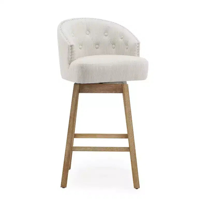 GDFStudio Combes Sgabelli da bar girevoli imbottiti da 84 cm (set da 2)