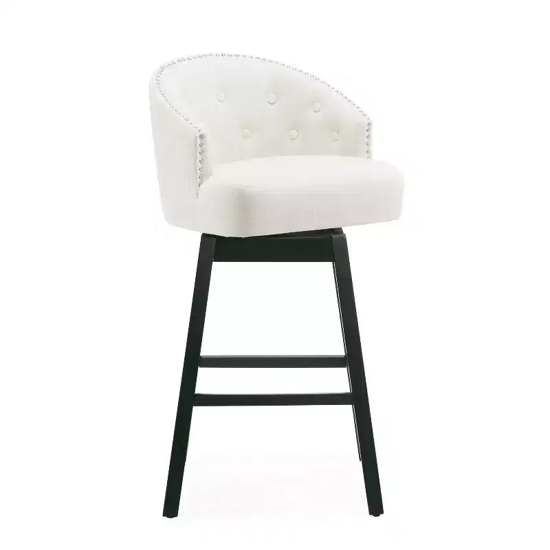 GDFStudio Combes Sgabelli da bar girevoli imbottiti da 84 cm (set da 2)