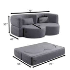 Divanetto trasformabile 2 in 1 Okak moderno e pieghevole con memory foam, comodo divano letto futon per soggiorno, appartamento