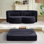 Divanetto trasformabile 2 in 1 Okak moderno e pieghevole con memory foam, comodo divano letto futon per soggiorno, appartamento
