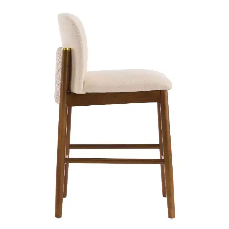 Christopher Knight Home Iven Sgabelli da bancone moderni imbottiti in legno di gomma (set da 4)