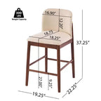 Christopher Knight Home Iven Sgabelli da bancone moderni imbottiti in legno di gomma (set da 4)