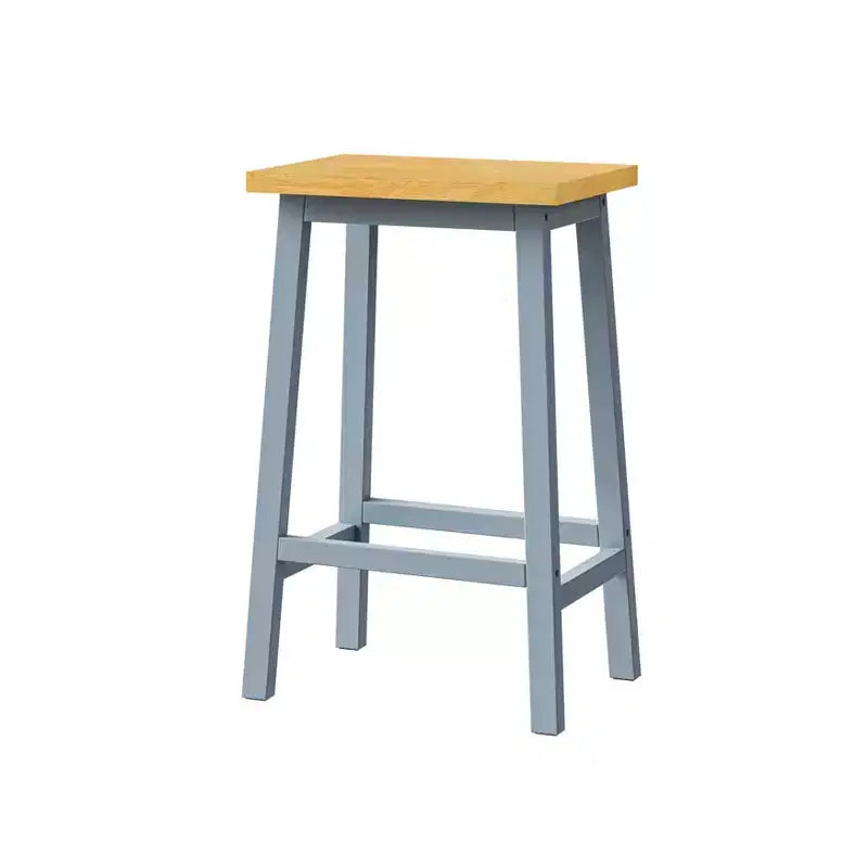 EHMKNP Sgabelli alti da bancone da 65 cm con poggiapiedi, sedile in legno e struttura in metallo nero, sgabelli da cucina rustici per sala da pranzo, pub o caffetteria