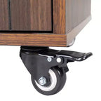 Isola da cucina Pexfix con mobiletto per pattumiera Carrello da cucina con anta a ribalta, portaspezie, portasciugamani e cassetto con ripiano regolabile, noce