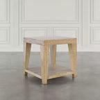 Jofran, Tavolino quadrato contemporaneo moderno Laurel Creek da 24 pollici con ripiano aperto
