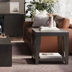 Jofran, Tavolino quadrato contemporaneo moderno Laurel Creek da 24 pollici con ripiano aperto