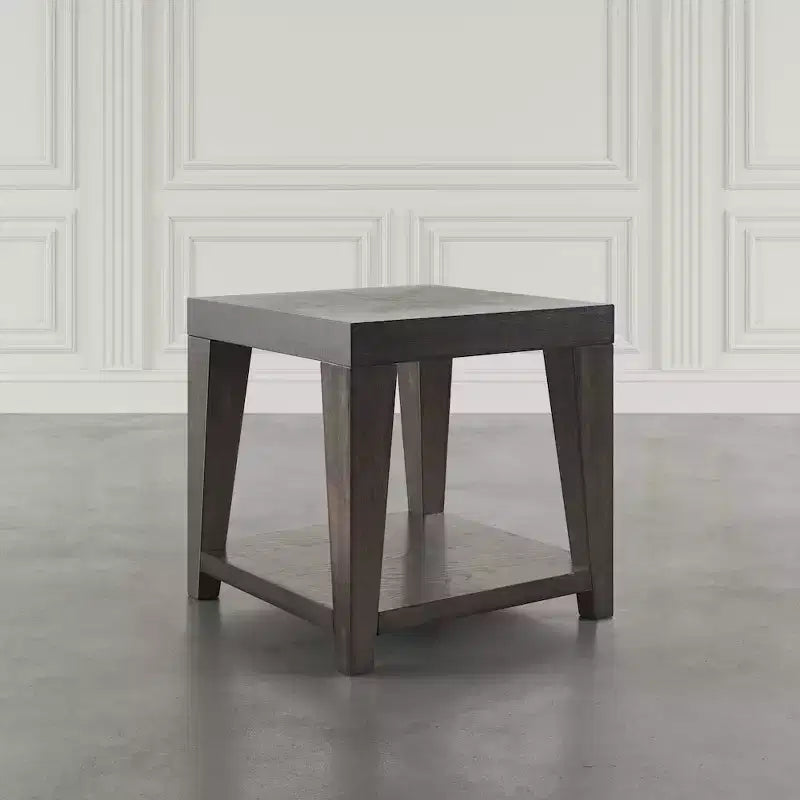 Jofran, Tavolino quadrato contemporaneo moderno Laurel Creek da 24 pollici con ripiano aperto