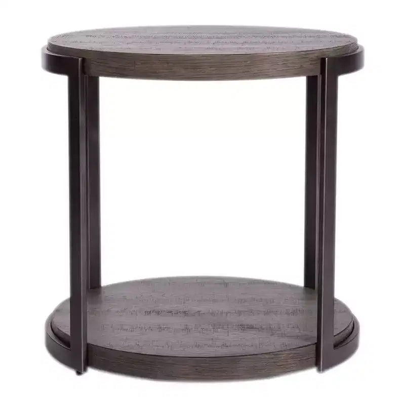 Liberty Furniture,Modern View Round End Table in Gauntlet Gray