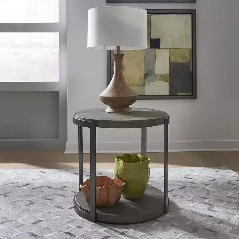 Liberty Furniture, Tavolino Rotondo Modern View in Gauntlet Gray