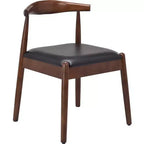 Set di 2 sedie da pranzo in similpelle stile Mid-Century Modern con struttura in legno massello, sedie senza braccioli per sala da pranzo o soggiorno-Panipeachy