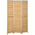 Hand Woven Room Divider, 3 Panel Bamboo Folding Privacy Screen for Home Office, 47.25x67x0.75