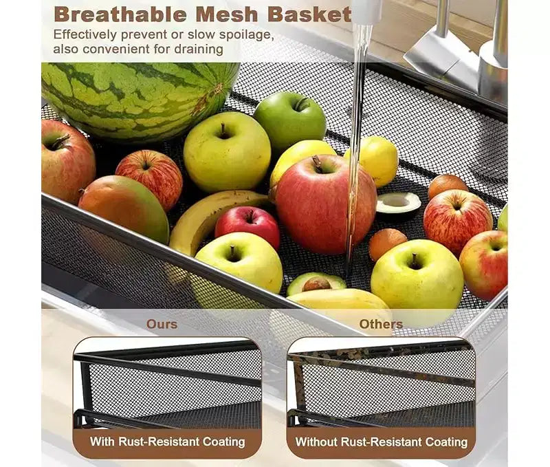 Scaffali multiuso a 5 ripiani su ruote, Carrello in metallo con ruote, Scaffali in metallo su ruote per frutta, verdura, snack, ciotole e stoviglie