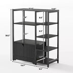COZONY 32 Mobile Bar Angolare Piccolo con Contenitore, Credenza Compatta, Mobile Bar da Fattoria con Ante e Cassetti