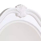 Specchio per Comò Royal Hampton, Cornice Intagliata da 42 Pollici, Legno Massello Bianco Classico