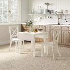 Jofran, sgabello da bar con schienale a X in legno spazzolato Coastal Tides (set da 2)