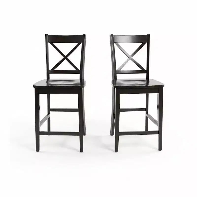 Jofran, Sgabelli da bancone classici X-Back in legno massello Simplicity (Set di 2)