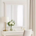 Royal Hampton Dresser Mirror, Bevel Glass, Weathered Gray Solid Wood, 40 Inch