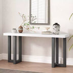 Consolle moderna con gambe in legno robuste, tavolo da ingresso, tavolino da divano rustico per corridoio, soggiorno o ufficio - Panipeachy