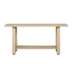 62,9 Tavolino Console Moderno Minimalista, Tavolo da Ingresso in Legno con Ripiano e Dettagli in Metallo per Corridoio, Salotto o Dietro il Divano - Panipeachy