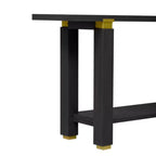 62,9 Tavolino Console Moderno Minimalista, Tavolo da Ingresso in Legno con Ripiano e Dettagli in Metallo per Corridoio, Salotto o Dietro il Divano - Panipeachy