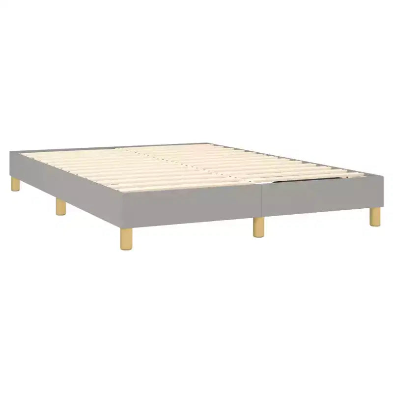 Struttura letto Grigio chiaro 100% tessuto poliestere, compensato, legno ingegnerizzato