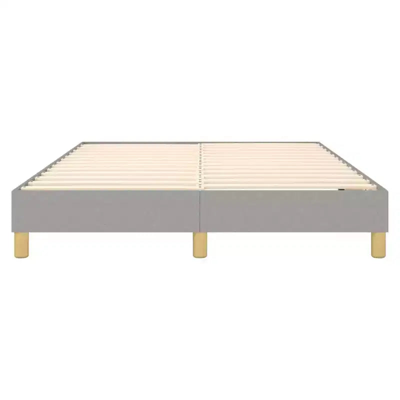 Struttura letto Grigio chiaro 100% tessuto poliestere, compensato, legno ingegnerizzato