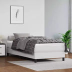 Bed Frame White Faux leather, Plywood, Engineered wood Twin XL