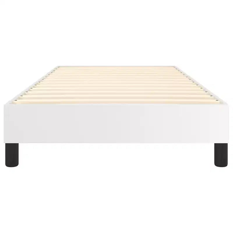 Base letto similpelle bianca, compensato, legno ingegnerizzato Twin XL