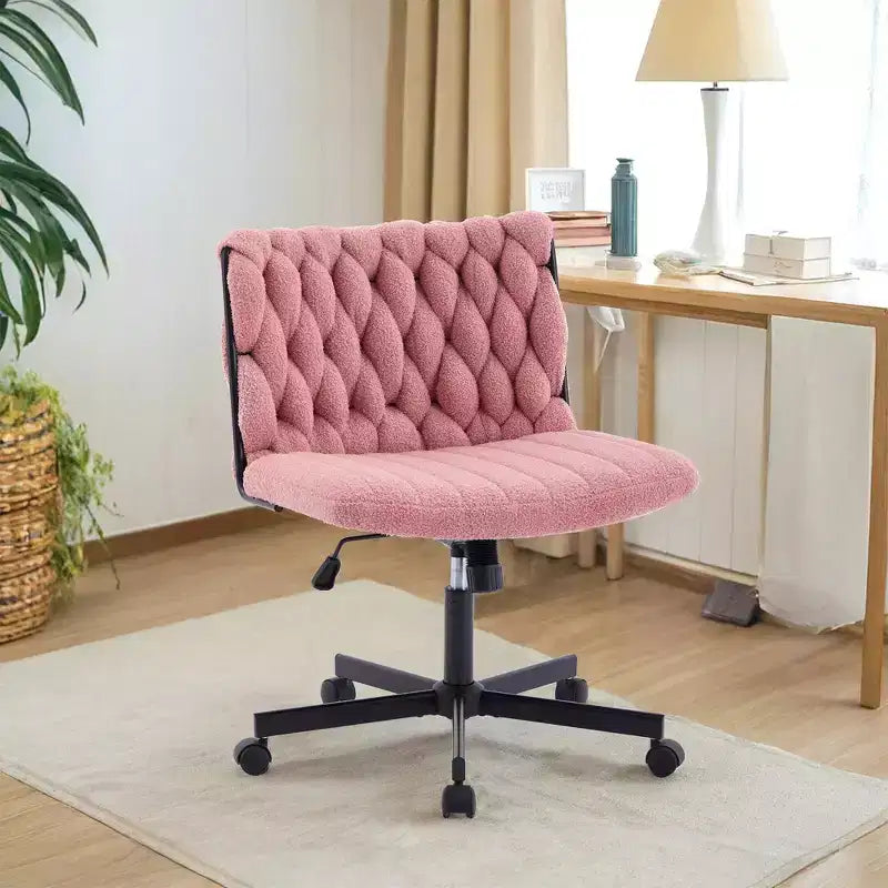 Sedia da scrivania ampia, sedia Criss Cross con funzione dondolo e altezza regolabile, comoda sedia girevole senza braccioli